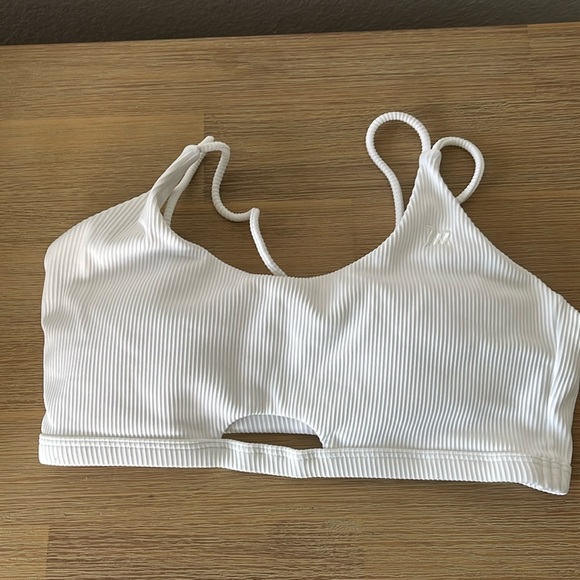 Muscle Nation All Day Rib Bra SMALL White - Picture 2 of 4